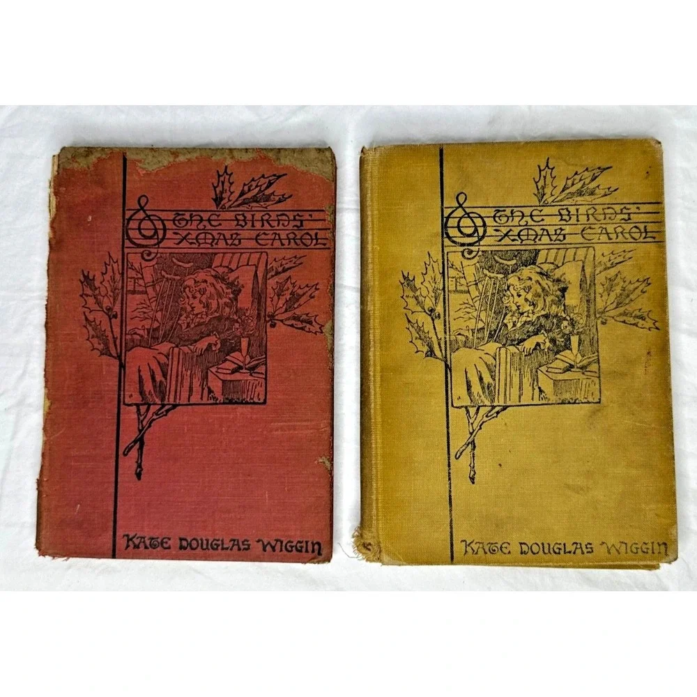 Kate Douglas Wiggin Bird's Christmas Carol Set 2 Books Vintage 1888 Set 2 AS IS